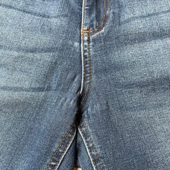 Prosperity Womens High Rise Distressed Rip Knee Skinny Jeans Dark Blue Size 29 - Picture 5 of 11